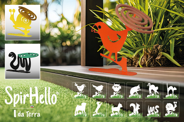 Rivoluziona il tuo giardino con SpirHello® da TERRA: Porta spirali antizanzara dal design innovativo! 