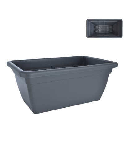 ANTHEA RECHTHOEKIGE PLANTER 50cm ANTRACIET