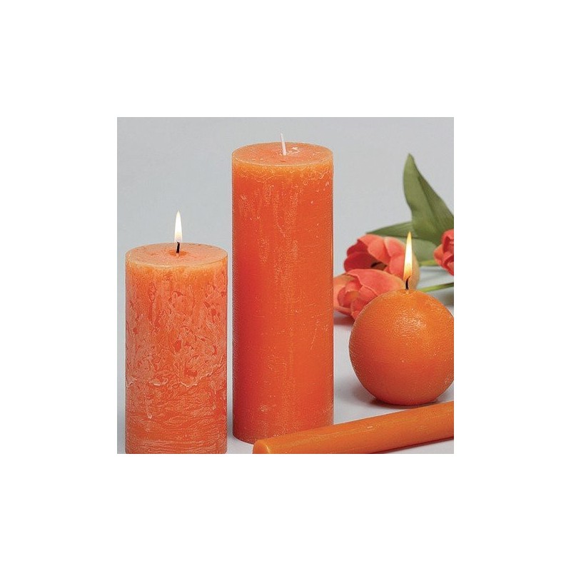 Rustic orange candle