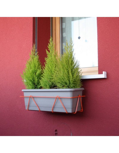 Bloempothouder voor ramen 60cm Oranje, maximale aanpassing aan vensterbanken