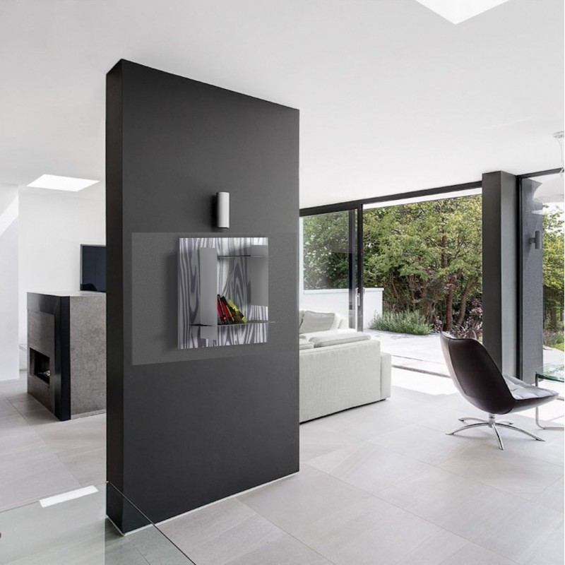 Estante modular branca zebra com prateleiras brancas Estante modular branca zebra com prateleiras brancas