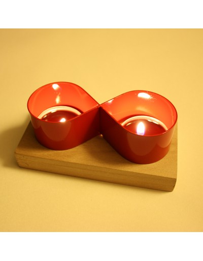 Porta Candeline Tea-Light Rosso