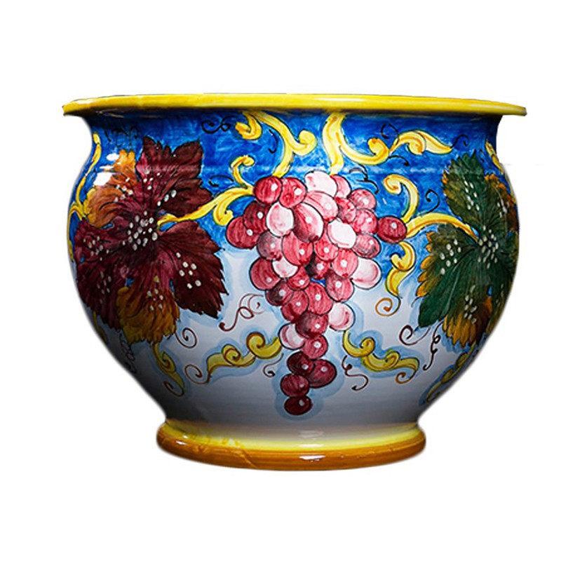 Vase dekoriert Trauben