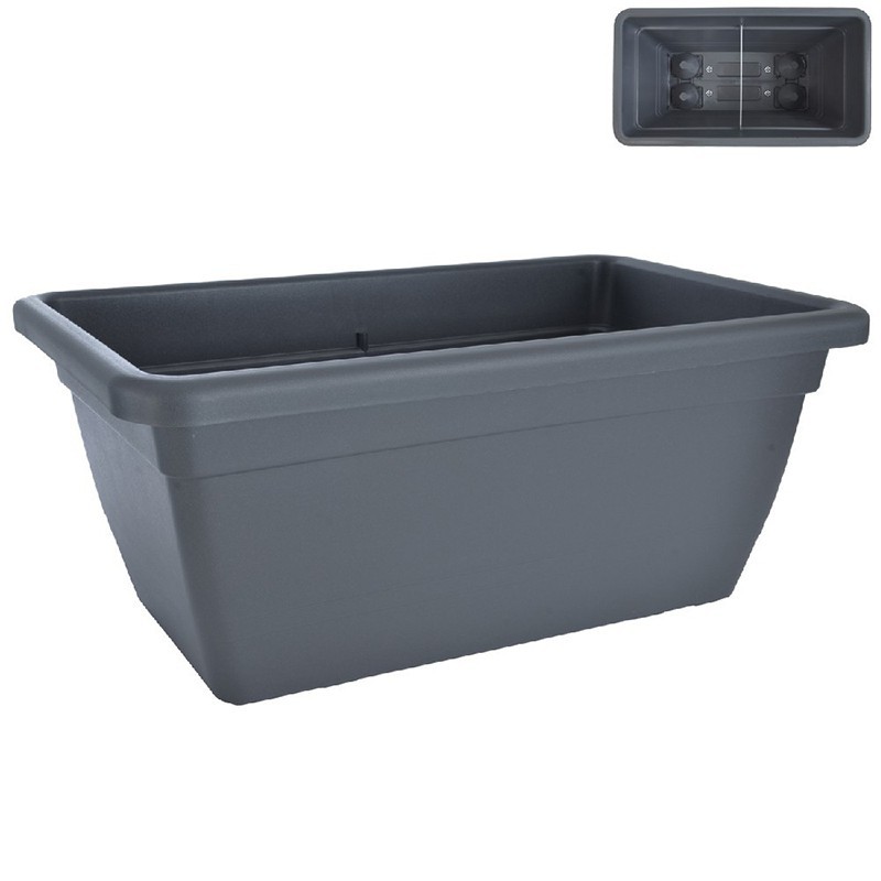 ANTHEA 100 CM ANTRACYTE RECTANGULAR PLANTER