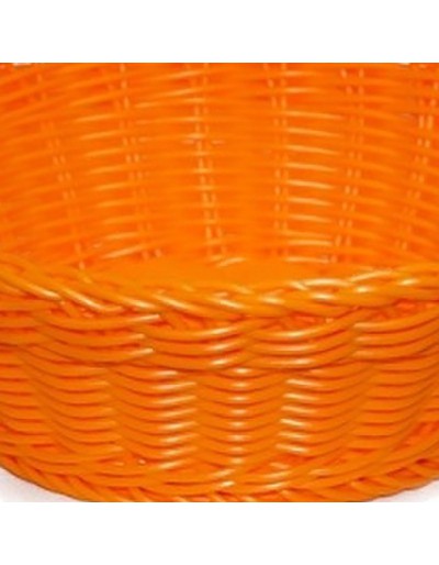 Oranje gevlochten mand 20cm