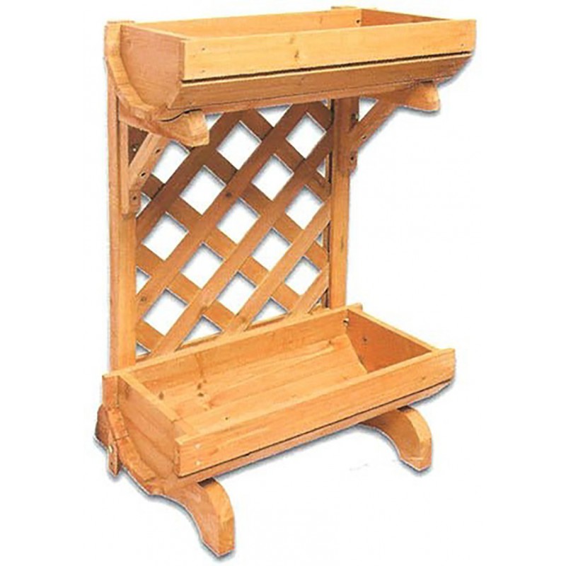 PORTA MACETERO DE MADERA DOP COT con PAN 50X37X77 PORTA MACETERO DE MADERA DOP COT con PAN 50X37X77