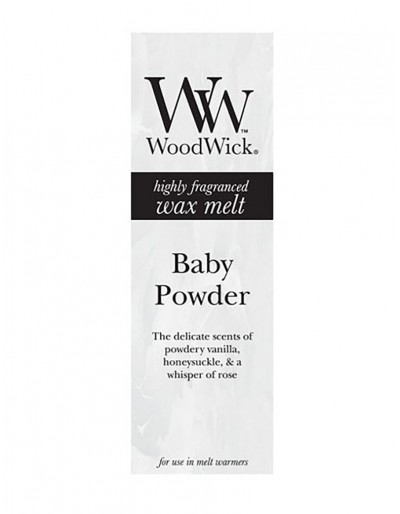 Woodwick baby powder alla vaniglia per bruciatore di essenze