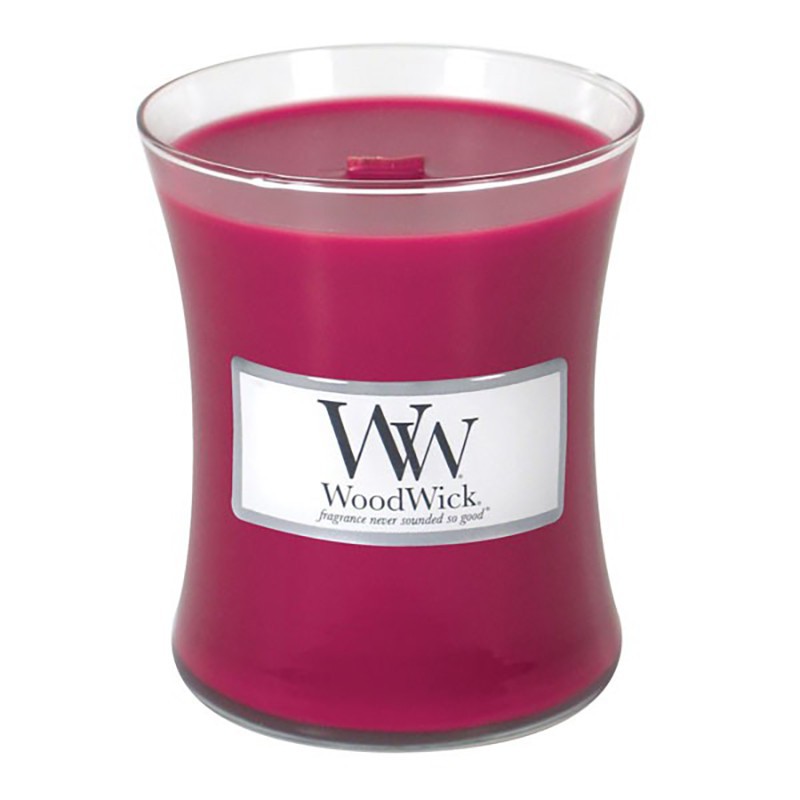 Vela media Woodwick a grosellas Vela media Woodwick a grosellas