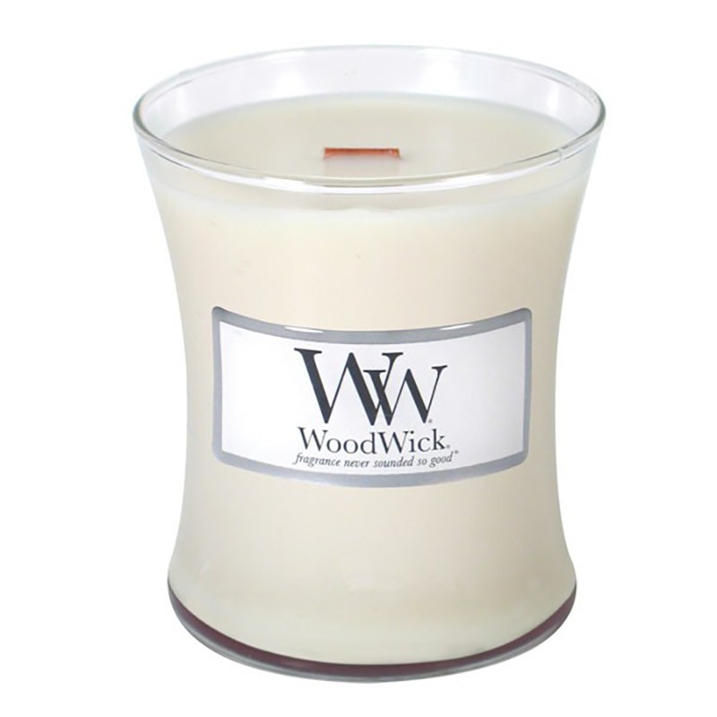 Woodwick candela media alla vaniglia