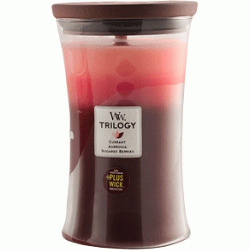 Woodwick candle trilogy maxi fruit tent