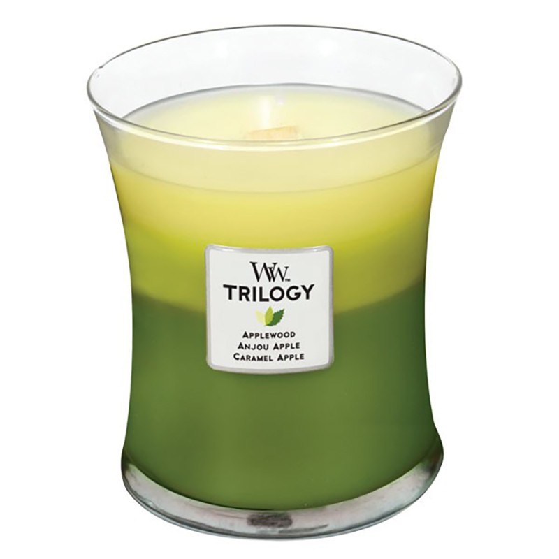 Woodwick trilogía de velas festival de manzana de medios Woodwick trilogía de velas festival de manzana de medios