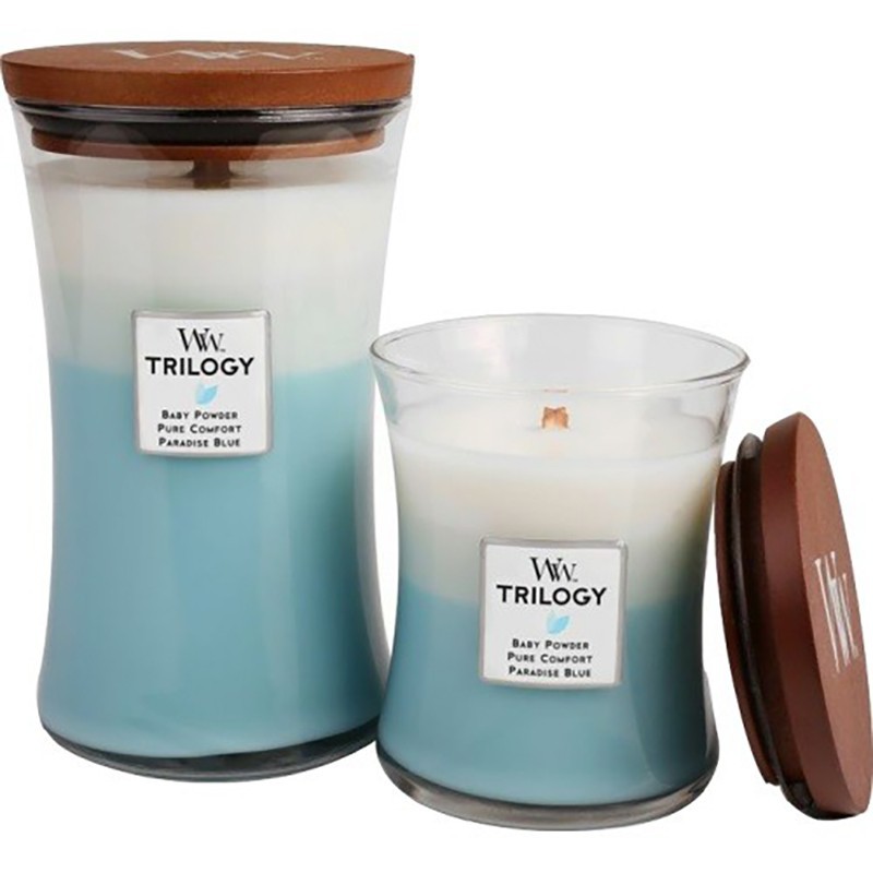 Woodwick candle trilogy medium fresh & clean Woodwick candle trilogy medium fresh & clean