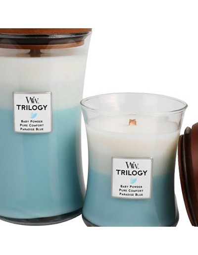 Woodwick candle trilogy medium fresh &amp; clean