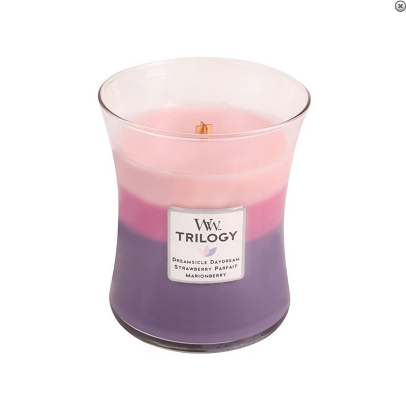 Woodwick trilogía de velas media batido de bayas silvestres