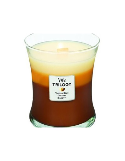 Woodwick trilogía de velas media café dulces