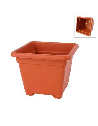 Pot carré 27cm TERRACOTTA