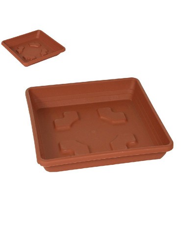 Subvaso cuadrado 20 cm TERRACOTTA