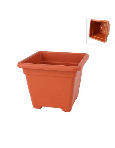 Pot Carré 18cm TERRACOTTA