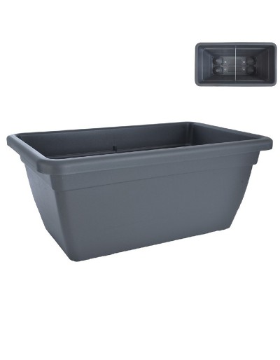 ANTHEA RECHTHOEKIGE PLANTER 80cm ANTRACIET