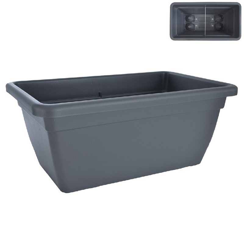 ANTHEA RECHTHOEKIGE PLANTER 80 cm ANTRACIET