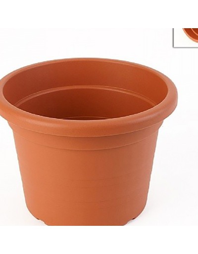 Vaso de cilindro de diâmetro TERRACOTTA de 24 cm