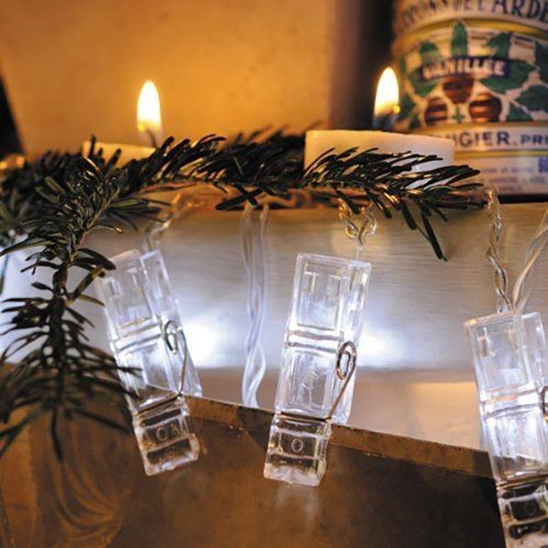 CLIP LIGHT GARLAND 10WHITE LED