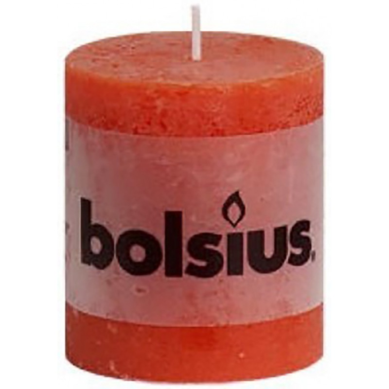 Rustic coral red candle