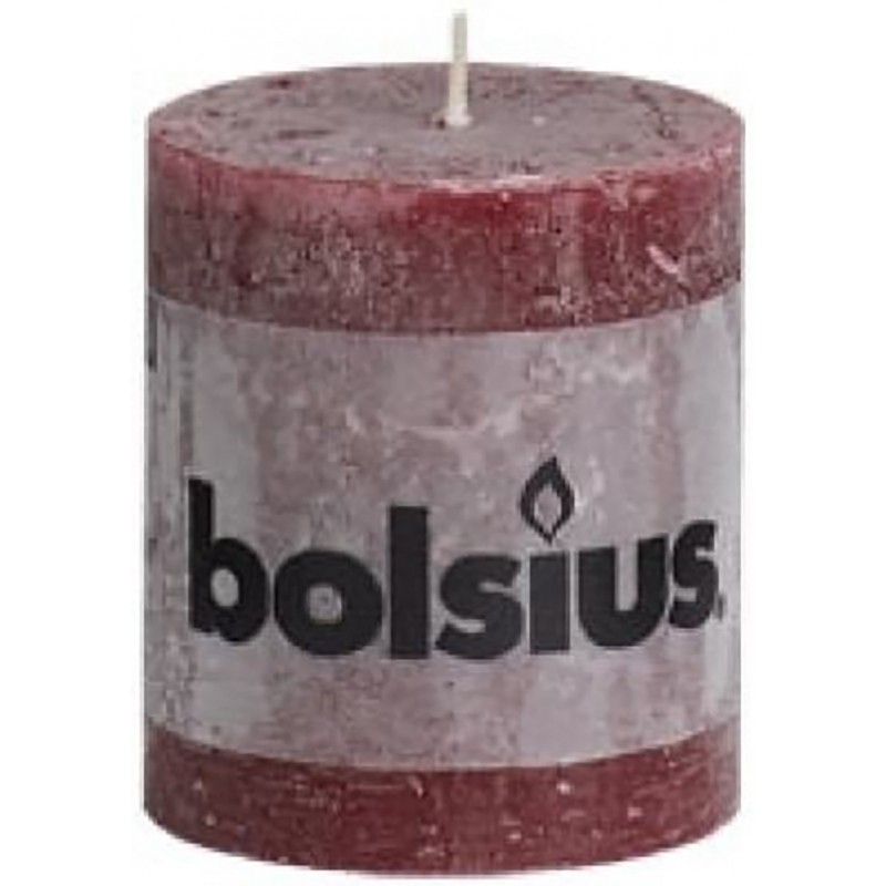 Vela rústica de color rojo oscuro Vela rústica de color rojo oscuro