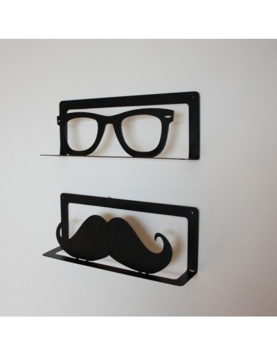 Moustache Envelophouder Zwart