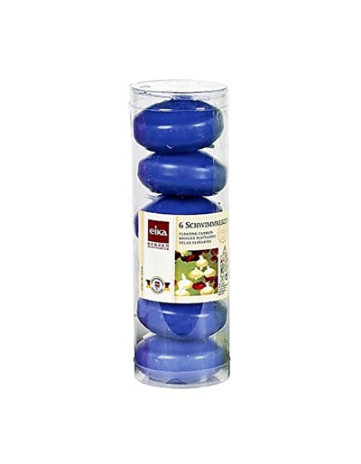 6pcs bougies flottantes bleues