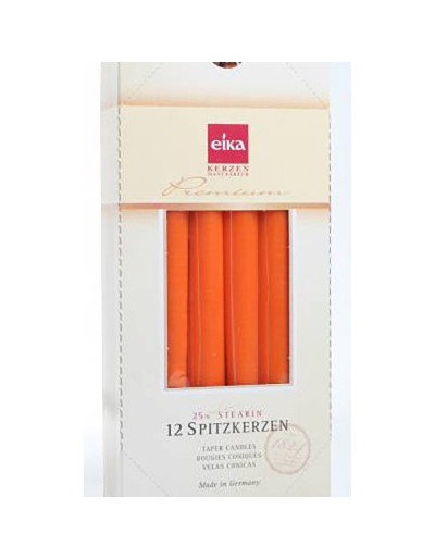 Velas naranjas 12 piezas