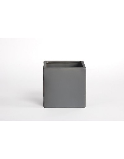 D&M Vaso cubo grigio opaco 14 cm
