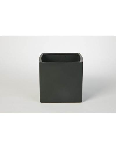 CUBO VASE 14 NEGRO OPA