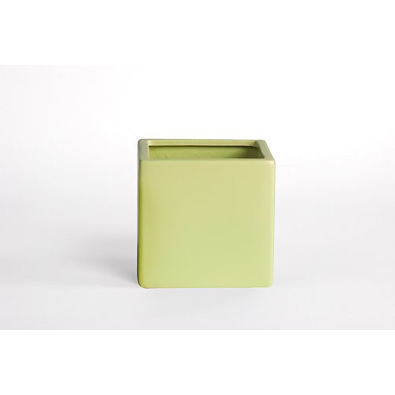 D&M Opaque grüner Würfel Vase 14cm