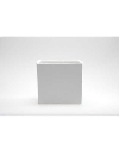 D&amp;M Vaso cubo bianco opaco 14 cm