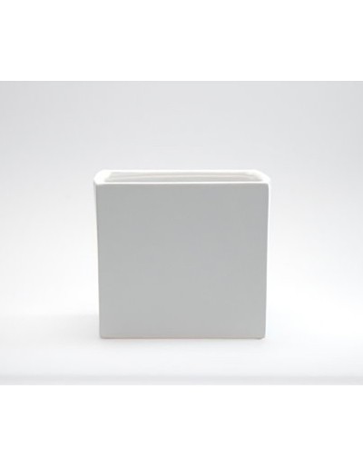 D&amp;M Vaso cubo bianco opaco 14 cm