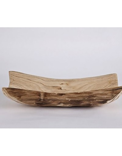 D&amp;M Vase/Blond wooden bowl 30 cm