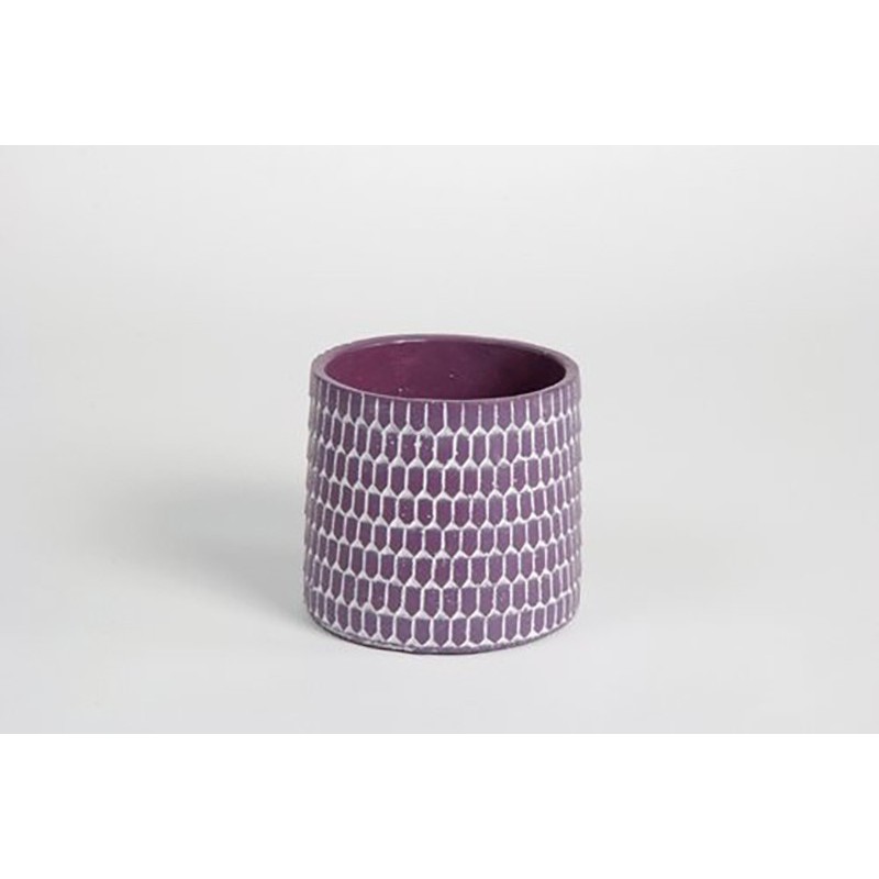 D&M Florero de cerámica púrpura 18