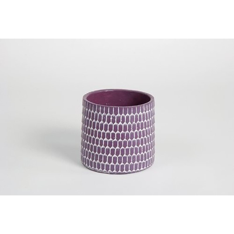 D&M Vaso de cerâmica roxo 18