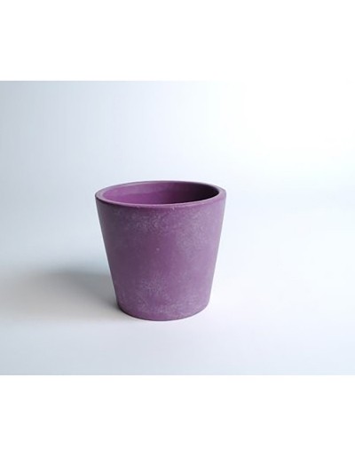 D&amp;M Florero de cerámica púrpura 17