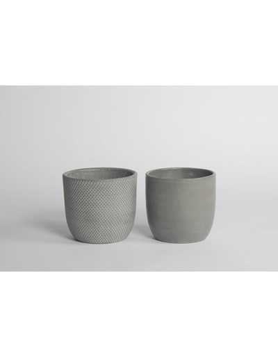 D&amp;M micmac vaso ceramica grigio 18 cm