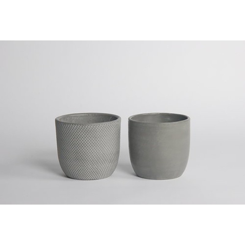 D&M micmac grå keramikvas 18 cm