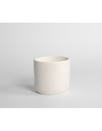 D&amp;M Florero africano de cerámica blanca 12cm