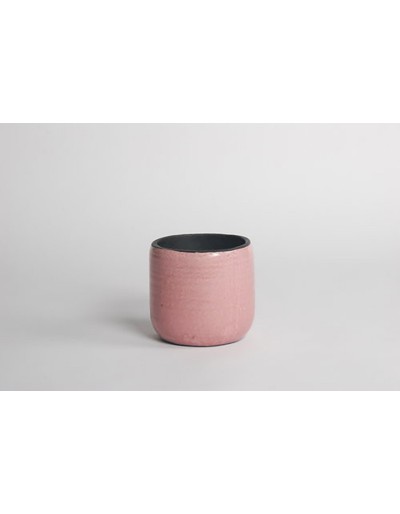 Vaso de cerâmica rosa rosa D&amp;M 17cm