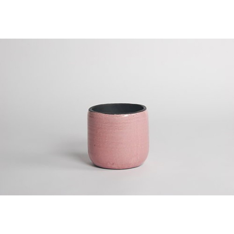 Vaso de cerâmica rosa rosa D&M 17cm Vaso de cerâmica rosa rosa D&M 17cm