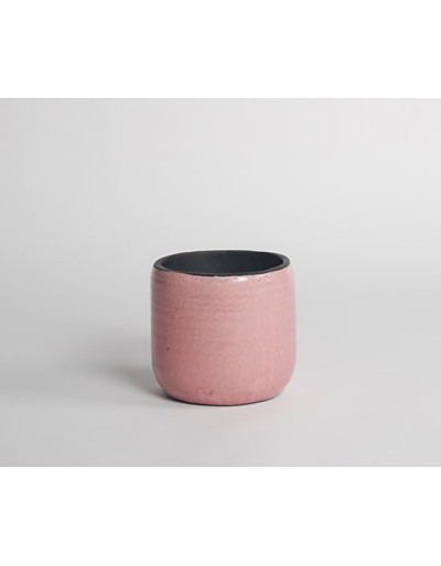 Vaso africano de cerâmica rosa D&amp;M 22cm