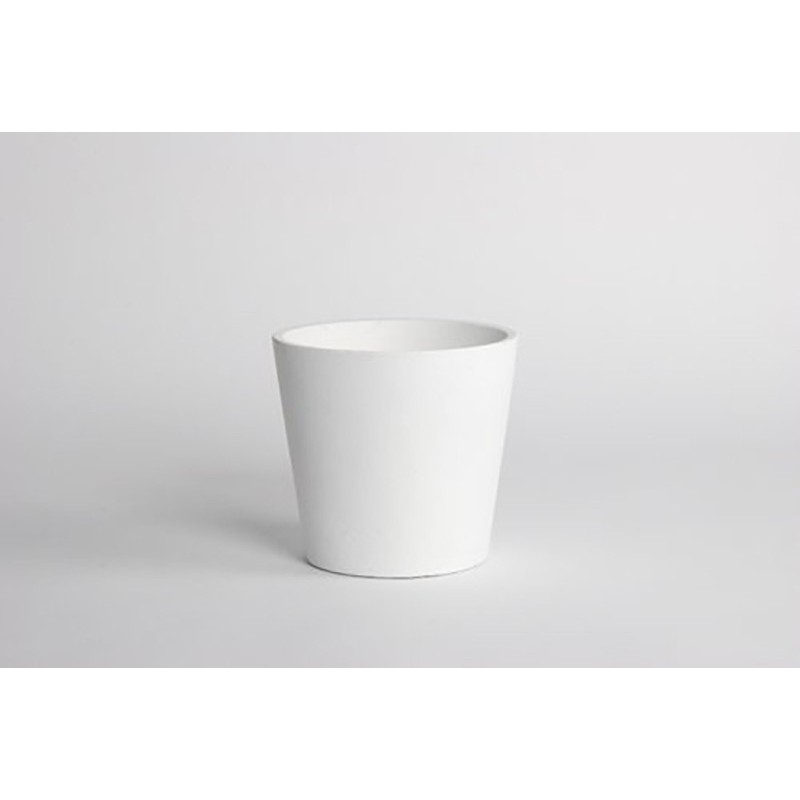 D&M Vase weiß Keramik 14 cm
