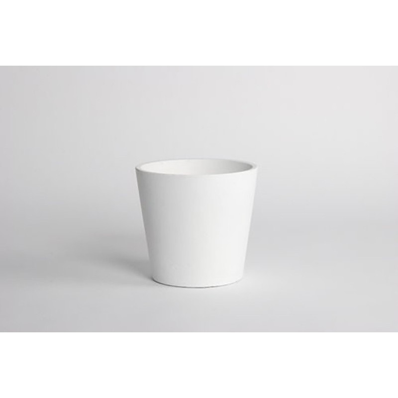 D&M Vaso chap in ceramica bianco 14 cm