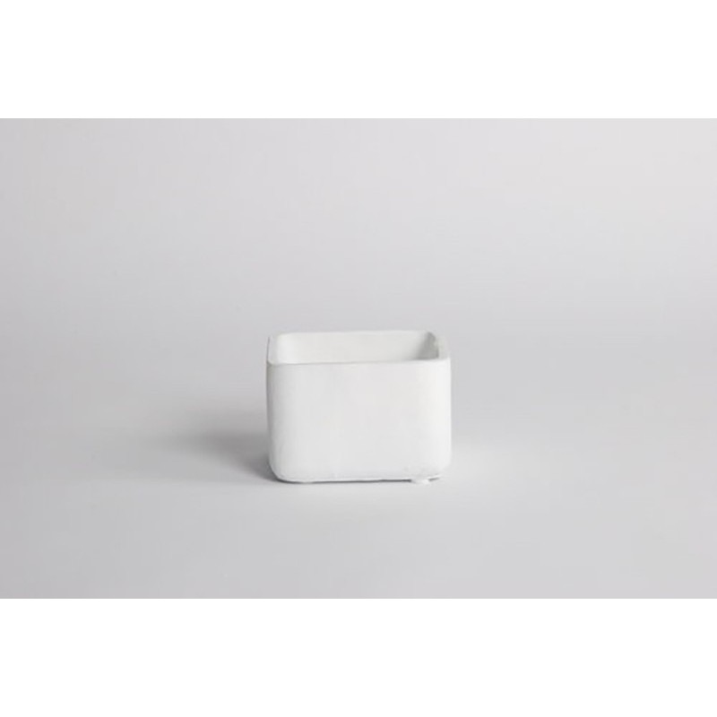 D&M Vaso chap quadrado branco 12 cm D&M Vaso chap quadrado branco 12 cm