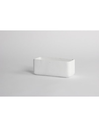 D&amp;M Vase blanc rectangulaire 24 cm